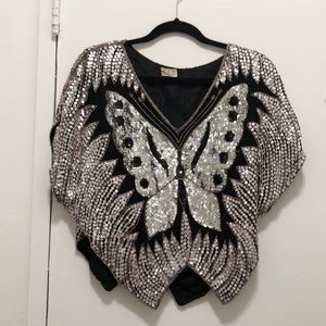 Sparkly embroidered top